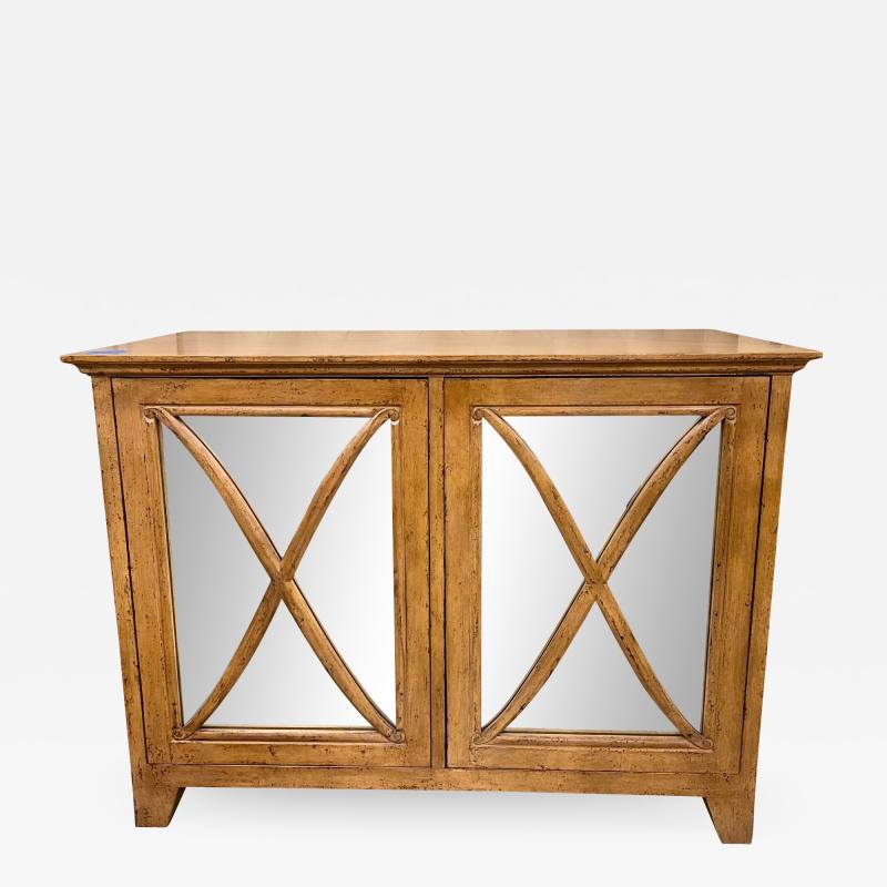 Nancy Corzine Art Deco Style Nancy Corzine Mirrored Lombard Buffet Console Cabinet Credenza