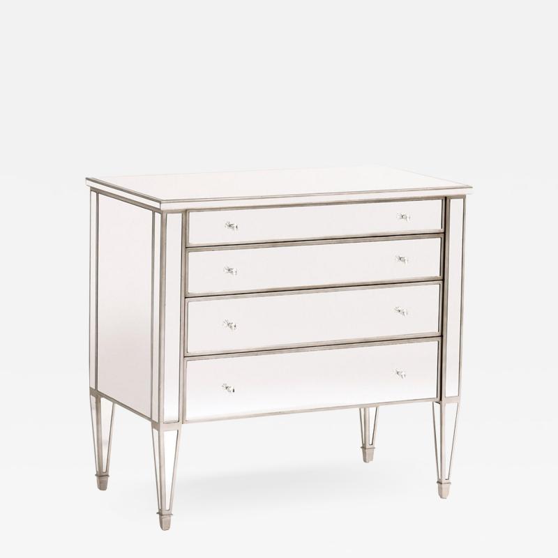 Nancy Corzine Nancy Corzine Collette Mirrored Nightstand Commode Chest