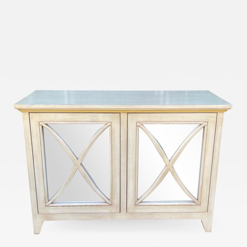 Nancy Corzine Nancy Corzine Mirrored Lombard Buffet Console Cabinet Credenza