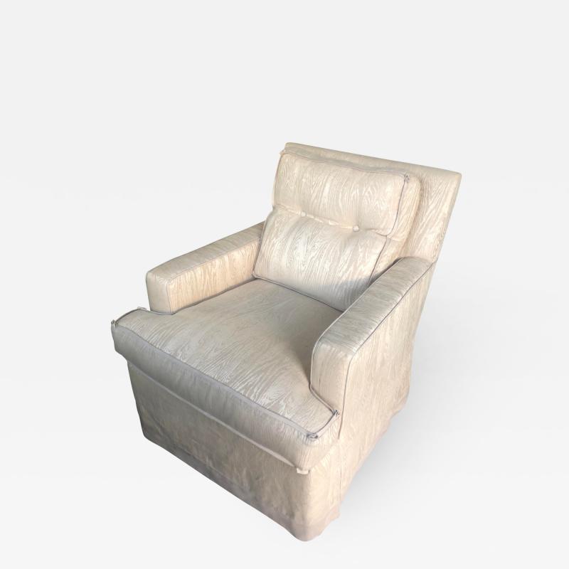 Nancy Corzine Nancy Corzine Silk Faux Bois Upholstered Club Chair