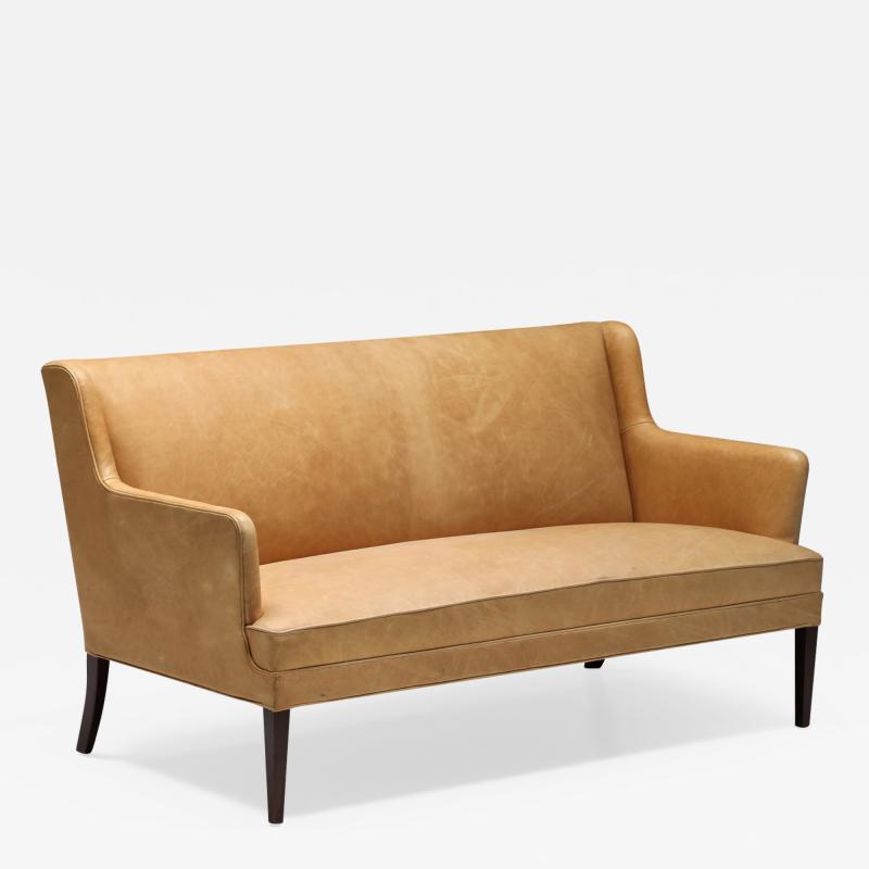 Nanna Ditzel Nanna Ditzel Style Danish Sofa In Camel Leather 1950s