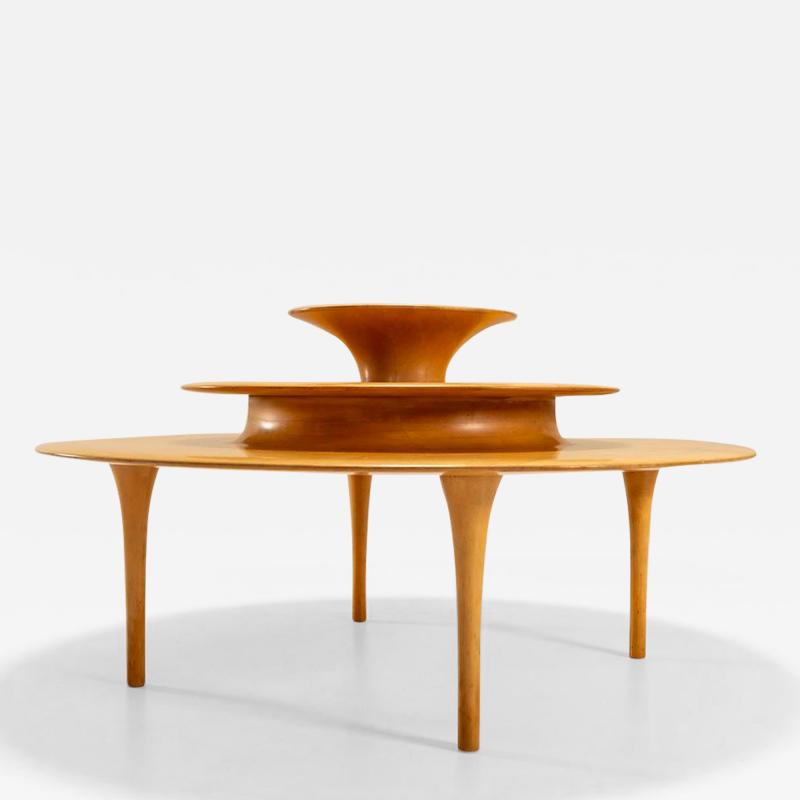 Nanna Ditzel Rare Nanna Ditzel Coffee Table in Maple Wood for BRDR Kruger Denmark 1980s