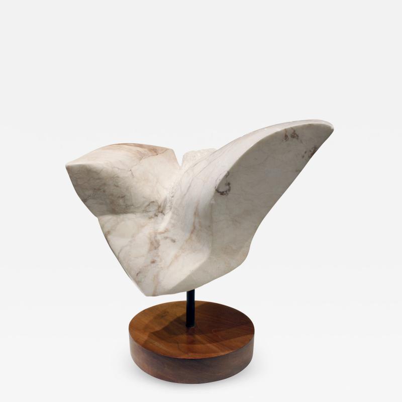 Naomi Feiberg Naomi Feinberg Flight Sculpture in Alabaster Marble 1960s