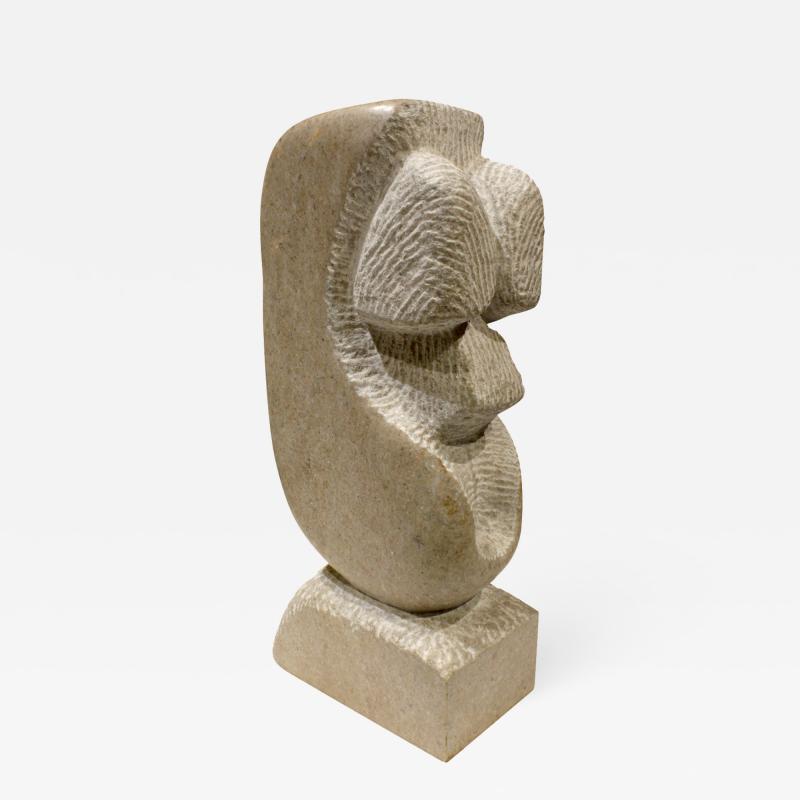 Naomi Feinberg Naomi Feinberg Mask Sculpture in Pink Marble 1970s