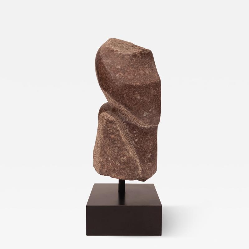 Naomi Feinberg Naomi Feinberg Morceau Sculpture In Red Italian Marble 1977 Signed and Dated 