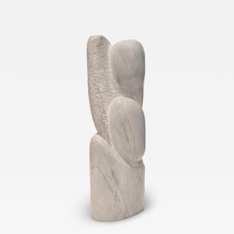 Naomi Feinberg Naomi Feinberg Tranquillo Sculpture In Grey Italian Marble 1970s