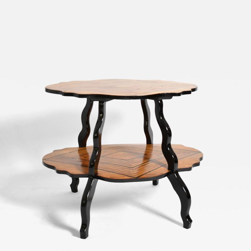 Napoleon 3 diamond pattern side table XIXth c 