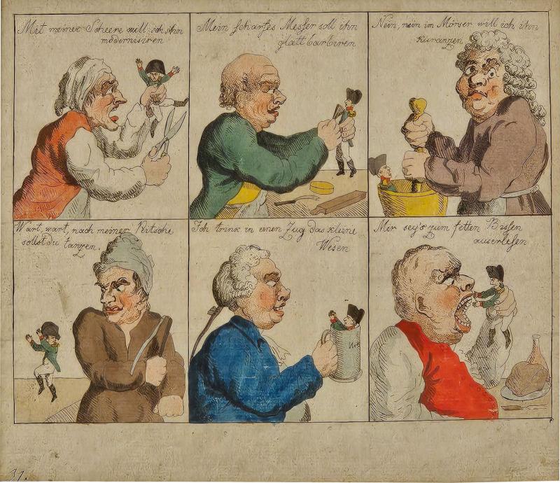 Napoleon Cartoon Germany circa 1820