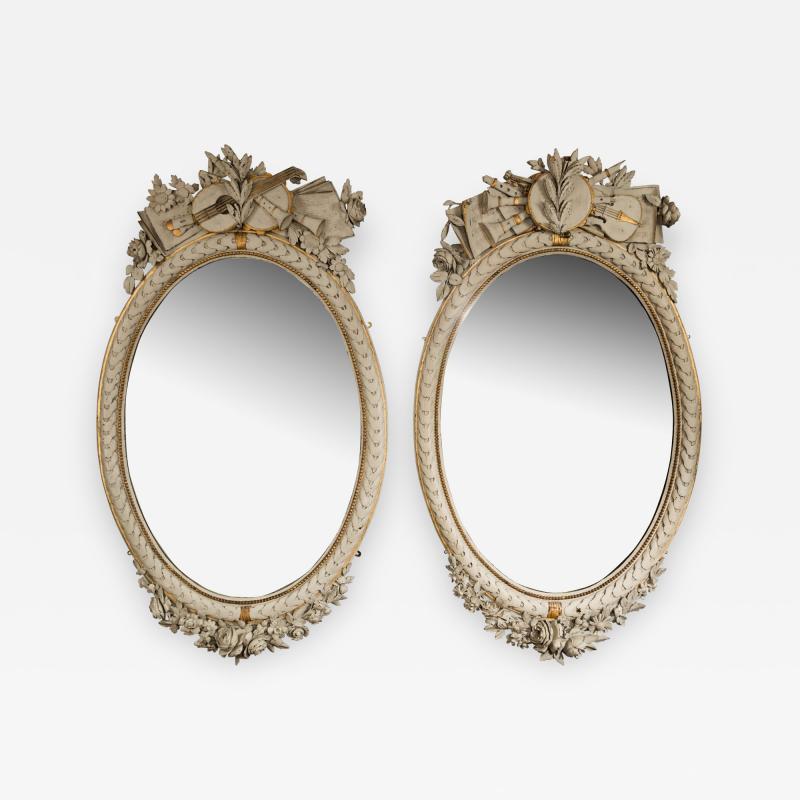 Napoleon III French oval mirrors