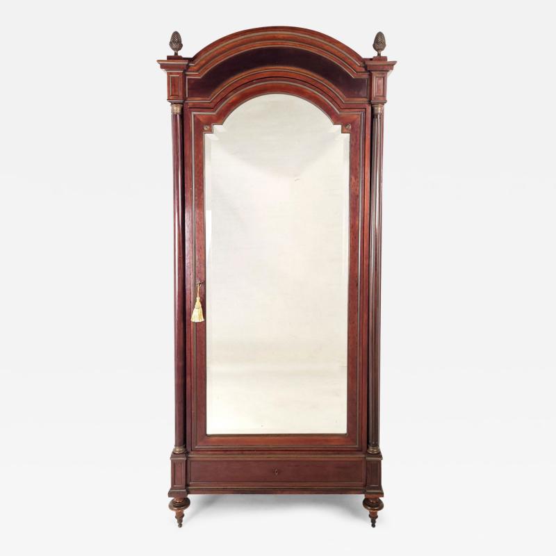 Napoleon III Mahogany Mirrored Armoire circa 1850