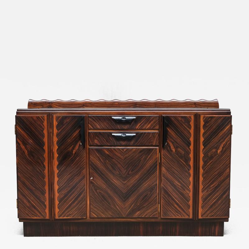 Napoleon Le Grand Napoleon Le Grand Attributed Amsterdam School Cabinet in Macassar Ebony 1920s