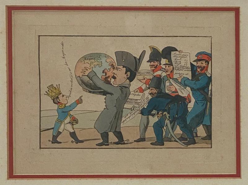 Napoleon the World Political Cartoon Germany circa 1810