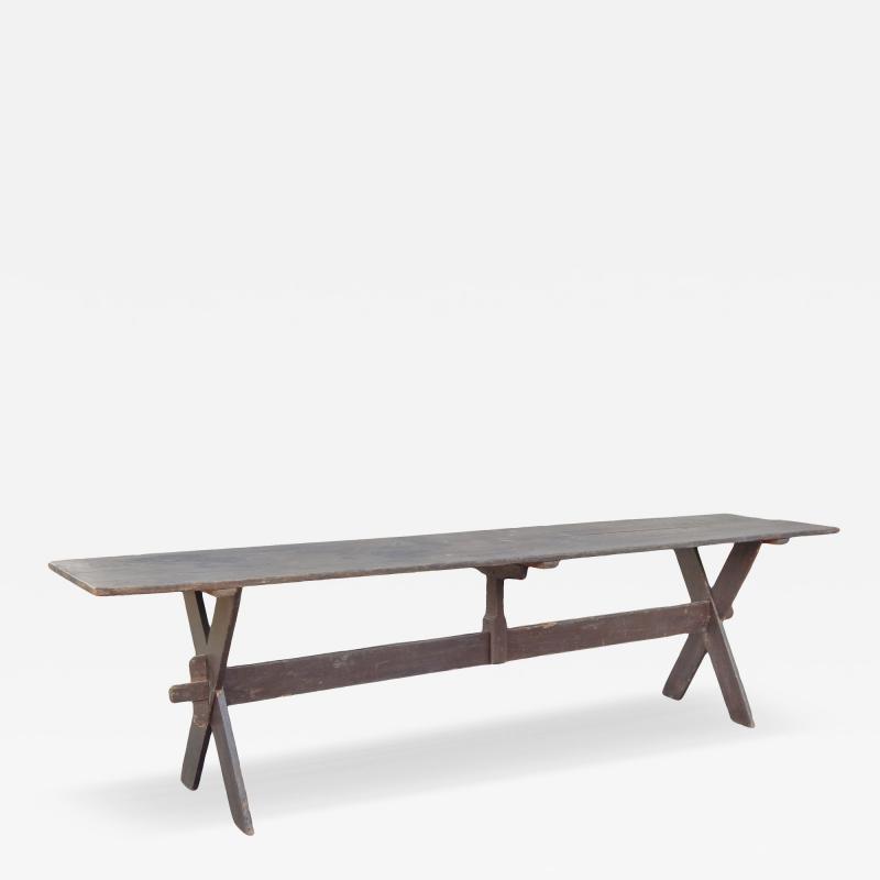 Narrow Sawbuck Table
