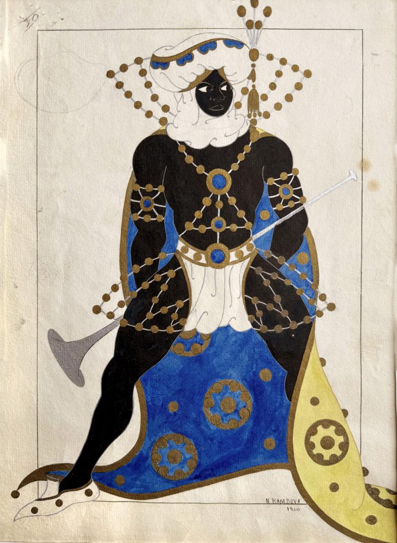 Natacha Rambova Fools Paradise Movie Costume Sketch Cecil B DeMille Classic Hollywood