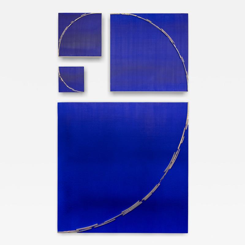 Natale Adgnot Mixed Media Wall Collage Titled Fibonacci Spiral 