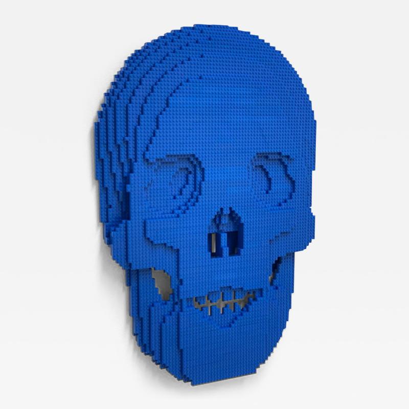 Nathan Sawaya Blue Skull Nathan Sawaya