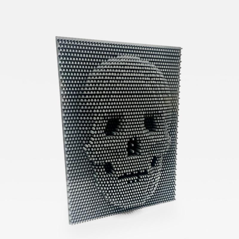 Nathan Sawaya Skull Pin Art