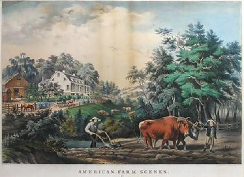 Nathaniel Currier JAMES IVES 1824 1895 AMERICAN FARM SCENES NO 1