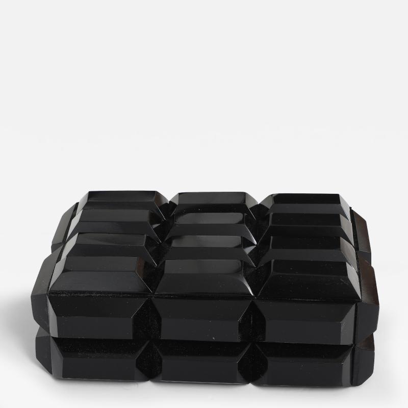 Natural Black Buffalo Horn Box