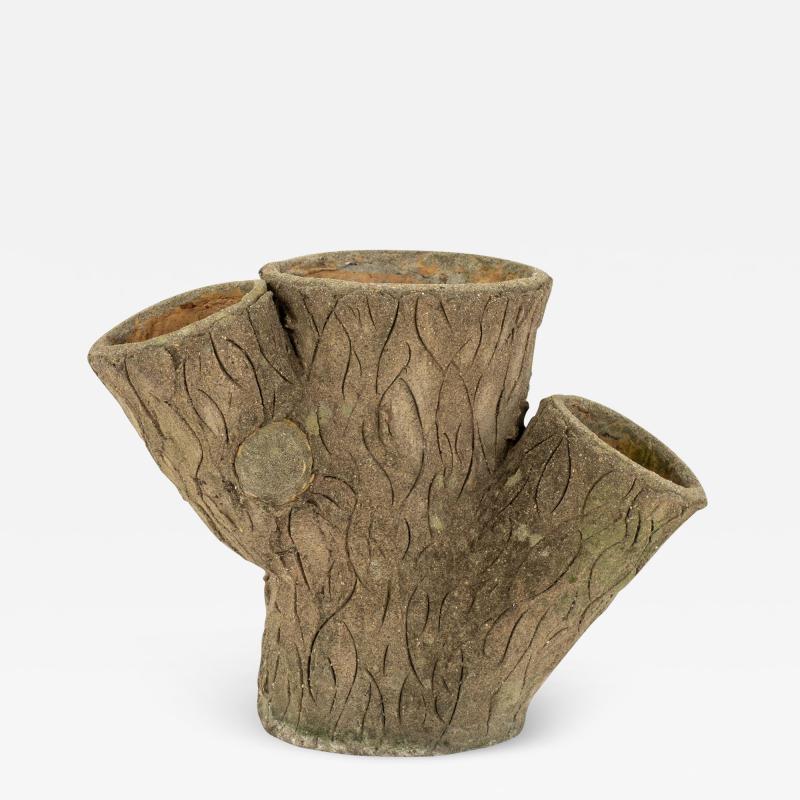Natural Shaped Faux Bois Planter