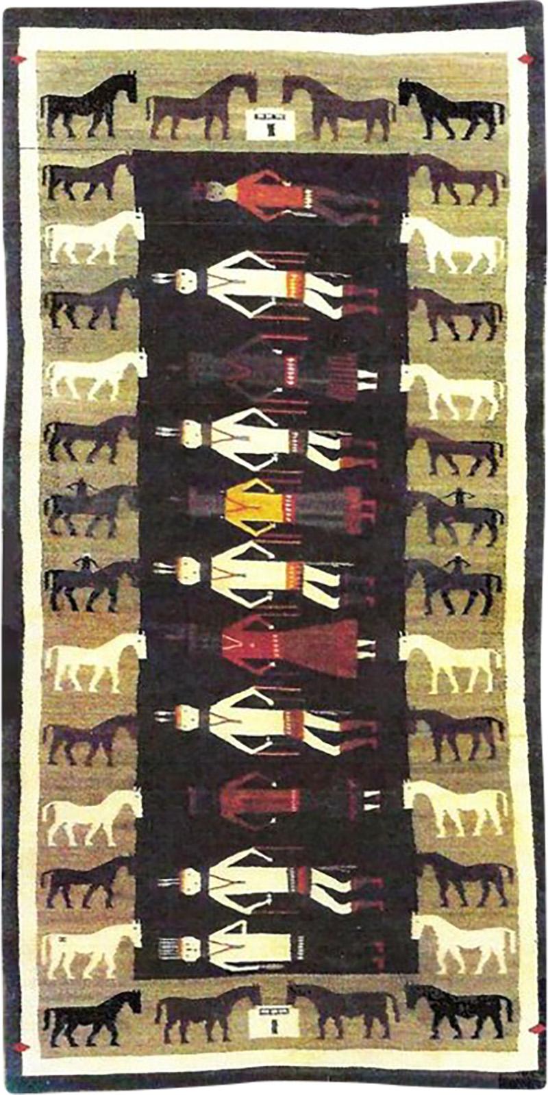 Navajo pictorial yeibichai rug