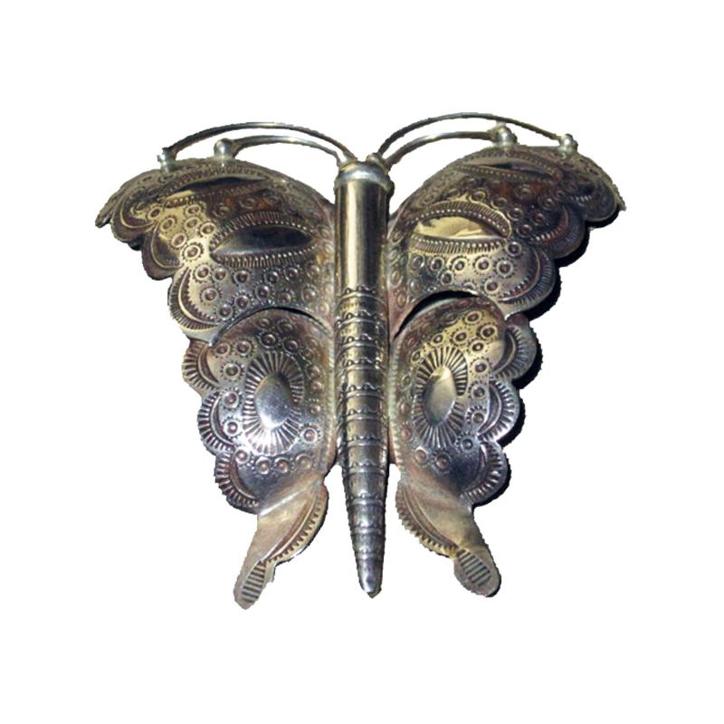 Navajo silver butterfly pin