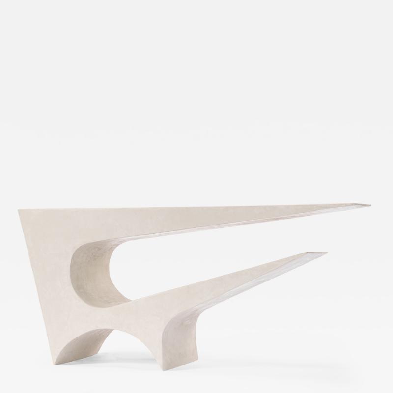 Neal Aronowitz Star Axis Side Table in Polished Concrete by Neal Aronowitz