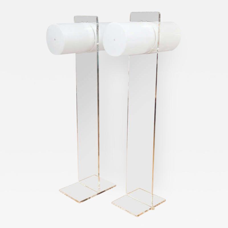 Neal Small Marvelous Mod Lucite Floor Lamps in the Manner of Neal Small