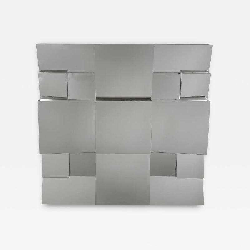 Neal Small Neal Small Modern Cubist Multi faceted Sculptural Wall Mirror