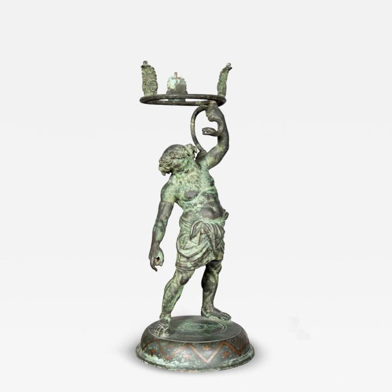 Neapolitan Grand Tour Bronze Of Silenus After The Antique