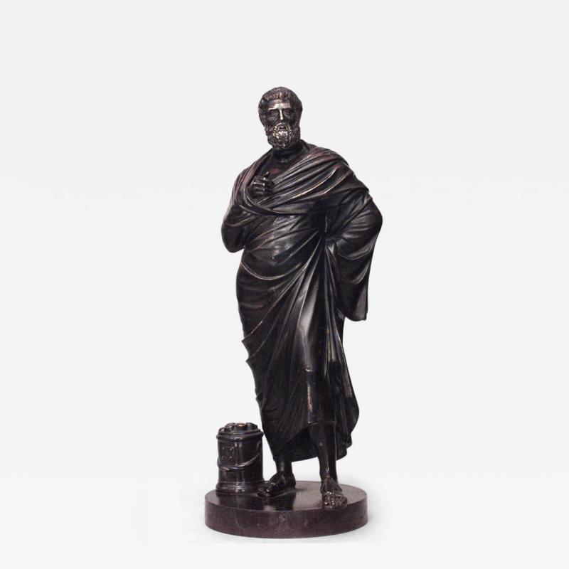Neoclassic Patinated Bronze Figure