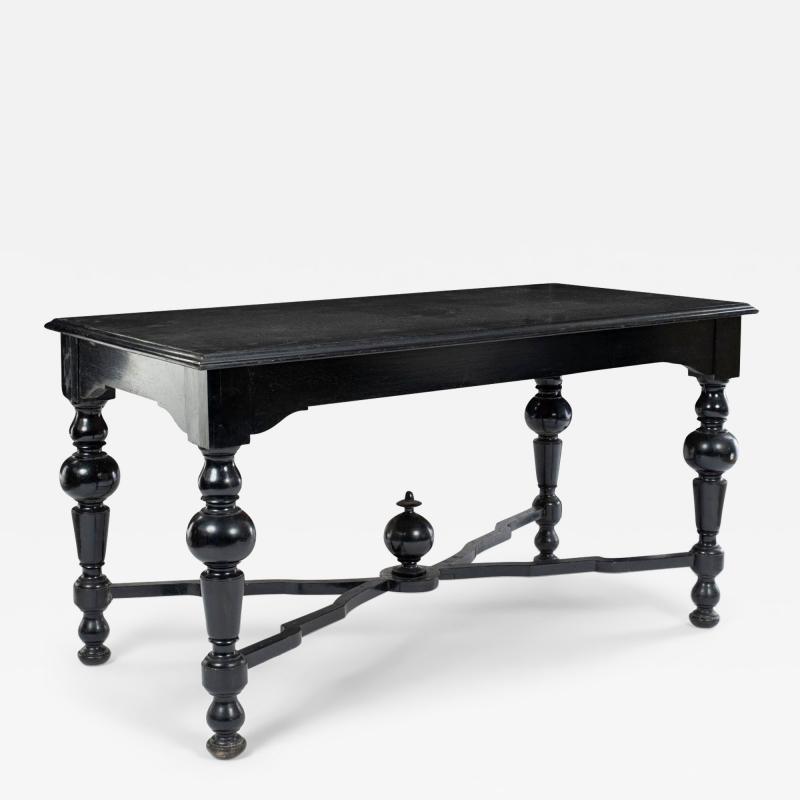 Neoclassical Ebonized Swedish Console Table