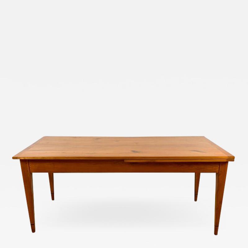 Neoclassical Expandable Dining Table Solid Cherry Chestnut France circa 1820