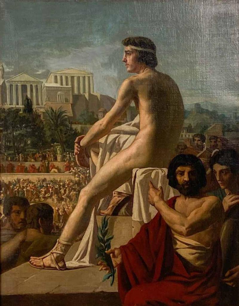 Neoclassical Grand Tour Italian Painting circa 1840