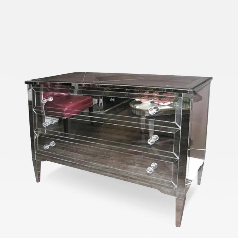 Neoclassical Modern 3 Drawer Mirrored Dresser