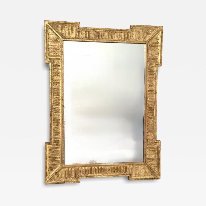 Neoclassical Revival Gilded carved wood Mirror France 1940s 
