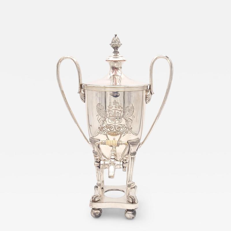 Neoclassical Silver Plated Covered Hot water Urn 19th century