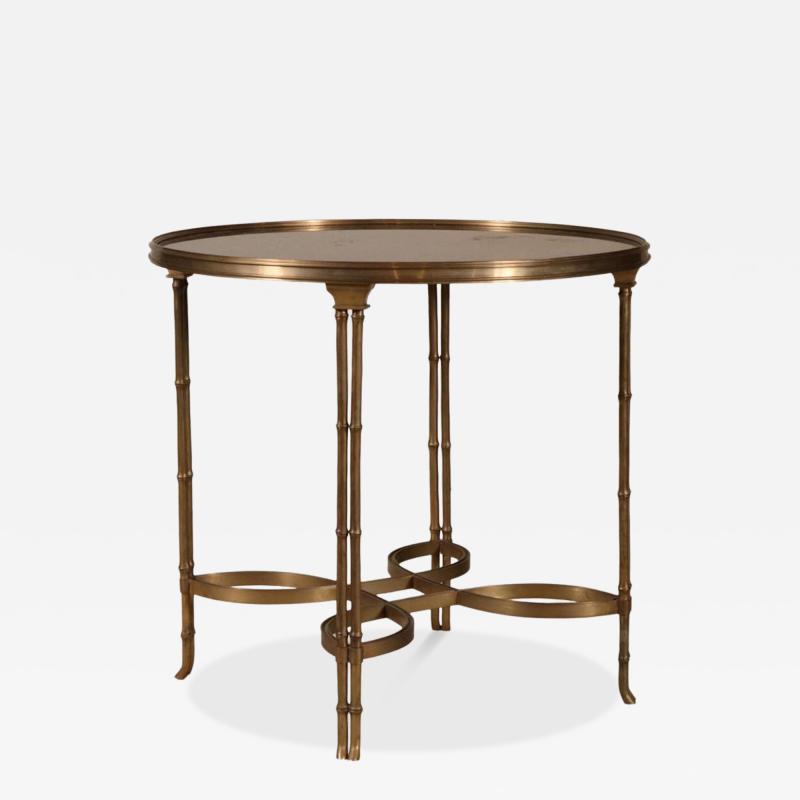 Neoclassical Style Bronze Granite Gueridon Side Table