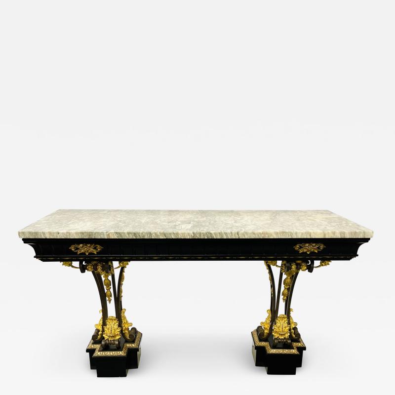 Neoclassical Style Console Table Refinished Bronze Celebrity Provenance