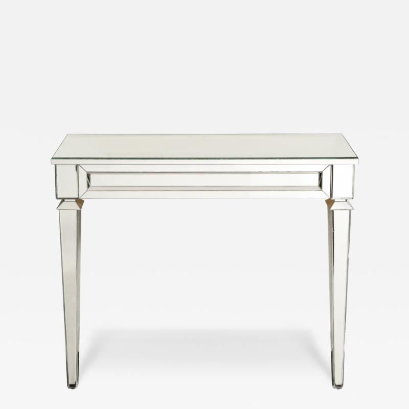 Neoclassical Style Mirrored Wall Mount Console