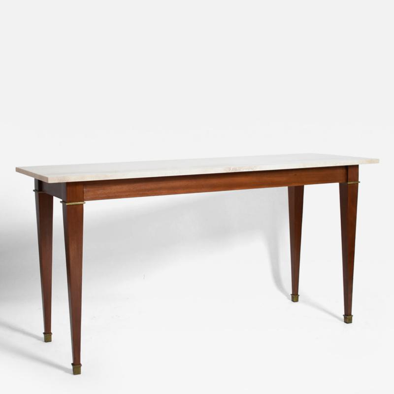 Neoclassical mahogany console table 1960s 