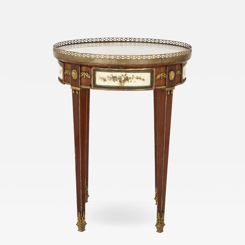 Neoclassical style gilt bronze mounted wooden side table