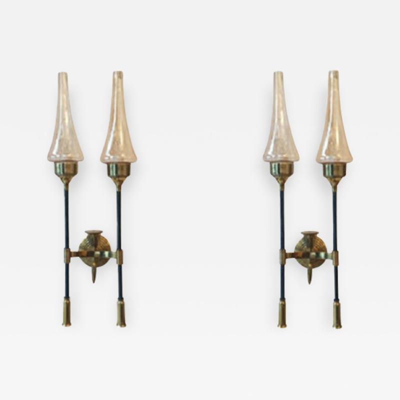 Neoclassically Inspired Mid Century Sconces