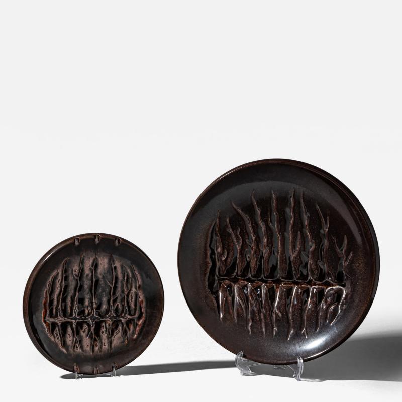 Nereo Boaretto Set of Two Ceramic Bowls by Nereo Boaretto 1914 1977 Italy 1972