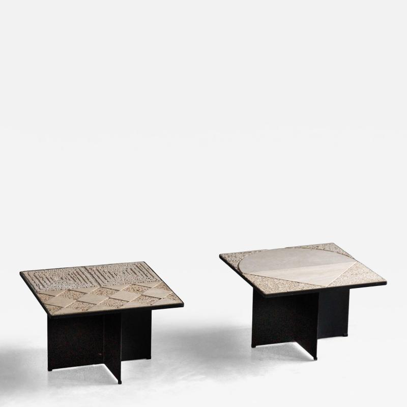 Nerone Ceccarelli Sculptural Stone Side Tables by Nerone Ceccarelli Italy 1970s