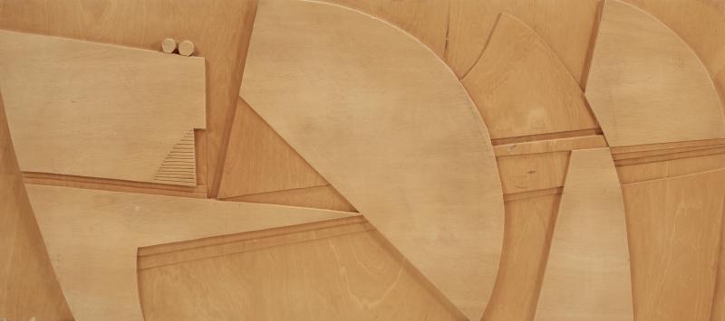 Nerone Patuzzi Nerone and Patuzzi Abstract Wood Wall Panel for Forme e Superfici Italy 1970s