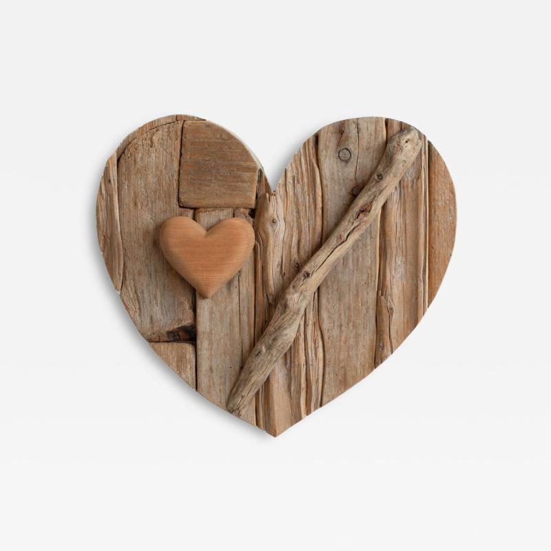 Neufeldt Max Max Neufeldt Branch Heart Collage Assemblage Sculpture 1990