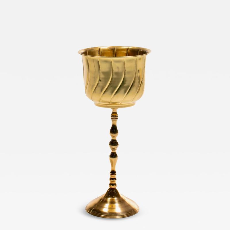 Newly Professionally Polished Hollywood Regency Wine Champagne Bucket on Stand