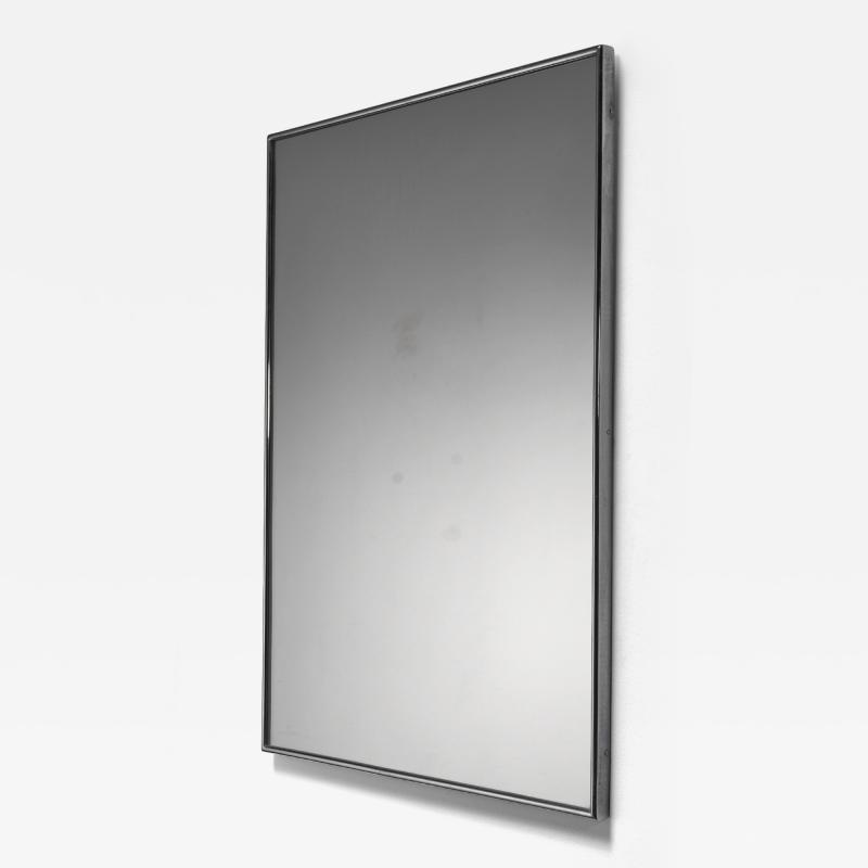 Nickel plated rectangular wall mirror