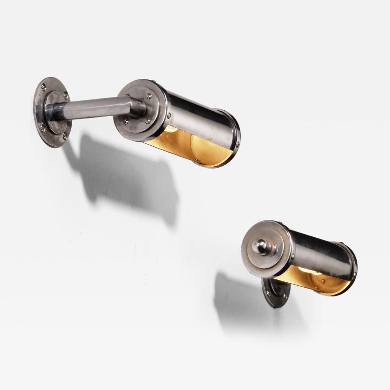 Nickel plated wall lamps